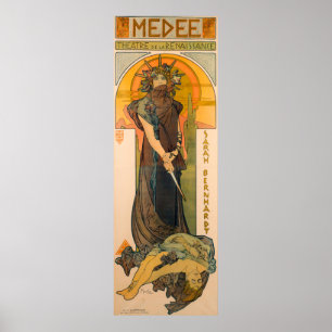 Medee av Alphonse Mucha Poster