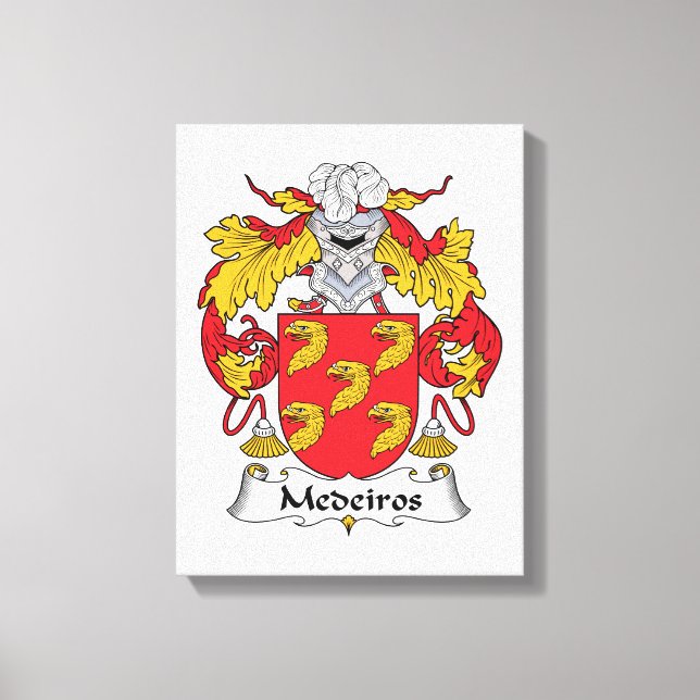 Medeiros Family Crest Canvastryck (Framsida)