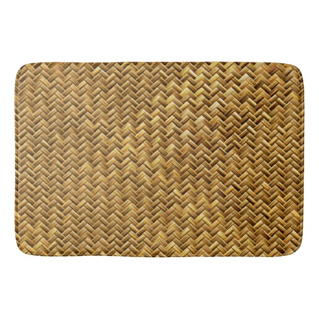 Medel bruna naturliga Baskeweave Badrumsmatta (Framsidan)