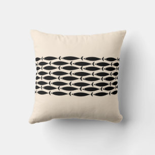 Medel Centres Modern Retro Minimalist Fish Mönster Kudde