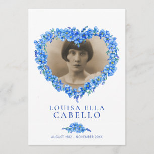 Medel för begravning, blå, vit program