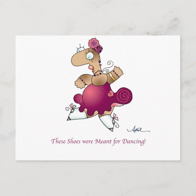 MEDEL FÖR DANCING! Vykort från April McCallum (Framsida)