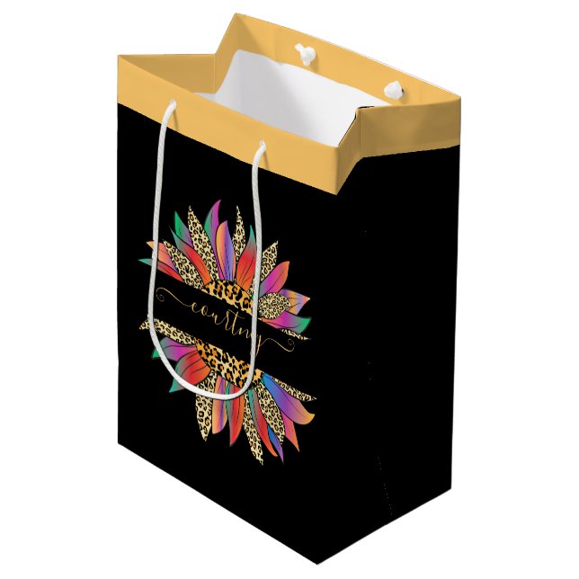 Medel för personlig av regnbåge och leopard (GB) (Framsidan Vinklad)