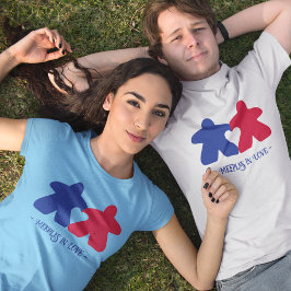 Medel i Kärlek, Blå och Röda kvinnor T Shirt