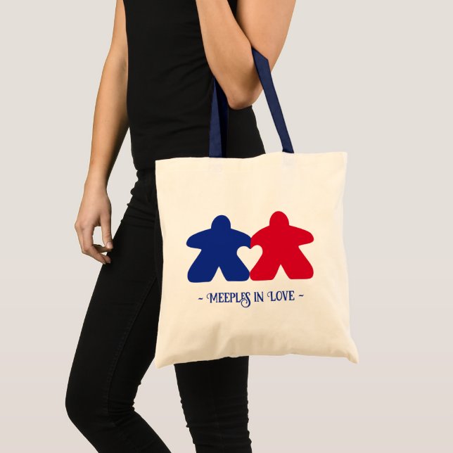 Medel i Kärlek, Blue & Red Basic Tote Tygkasse (Framsida (produkt))