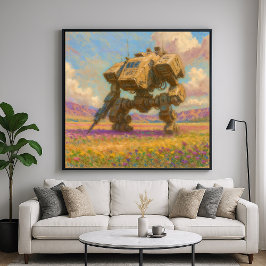 Medel i skuggan - Pastellmålning Stil Art Poster