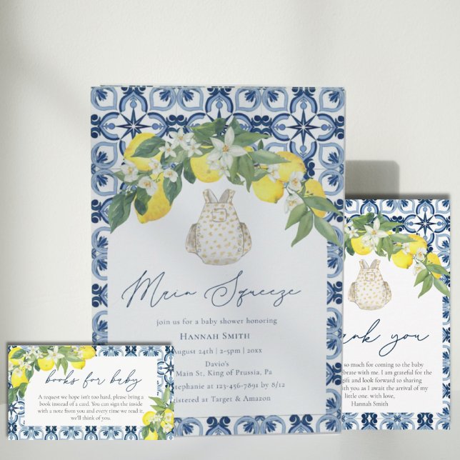 Medel Lemon Main Squeeze Baby Shower Inbjudningar (Skapare uppladdad)