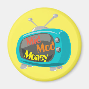 Medel-Modet Pengar Retro-TV Magnet