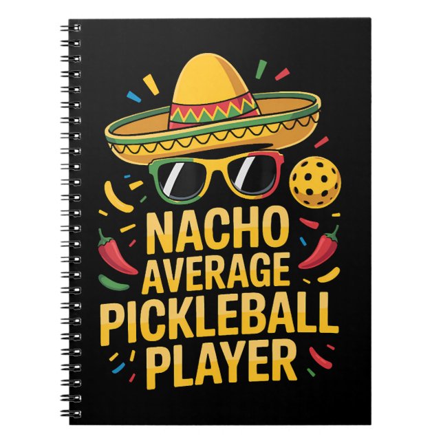 Medel Nacho Pickleball Spelare Anteckningsbok (Framsidan)