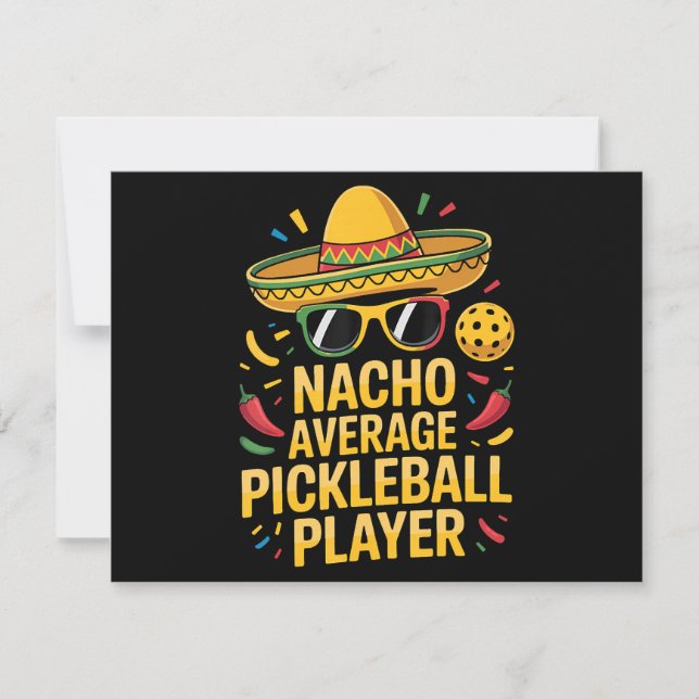Medel Nacho Pickleballspelare Inbjudningar (Framsida)