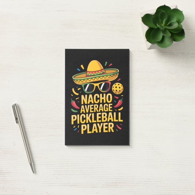 Medel Nacho Pickleballspelare Post-it Block (Kontor)