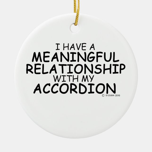 Medel Relationell kordion Julgransprydnad Keramik (Framsidan)