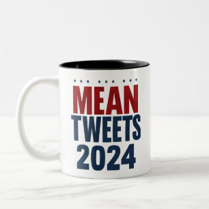 Medel tweets 2024 Roligt Val Trump Två-Tonad Mugg