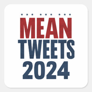 Medel Twitter 2024 Roliga Val Trump  Fyrkantigt Klistermärke