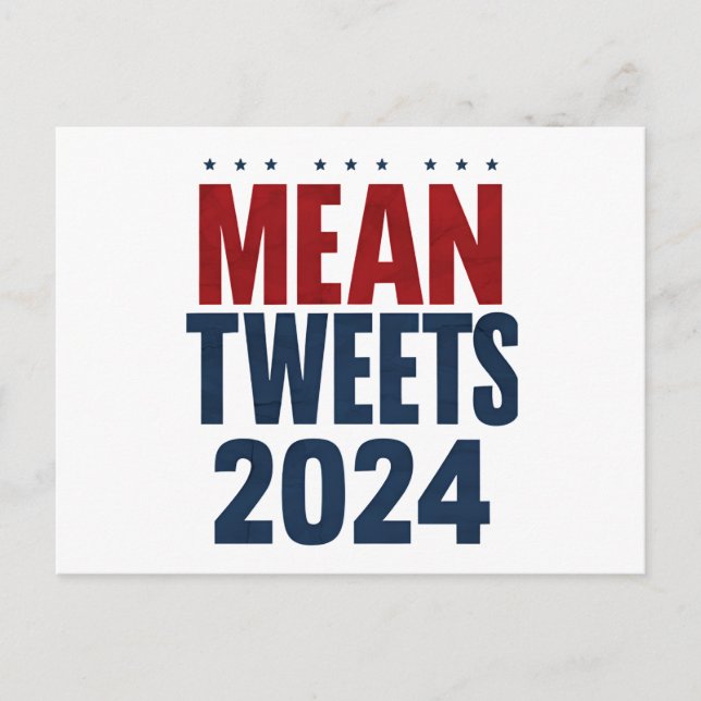 Medel Twitter 2024 Roliga Val Trump  Vykort (Framsida)