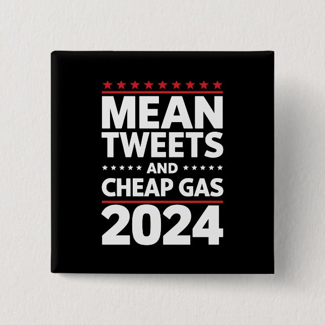 Medel Twitter-inlägg Och Billig Gas 2024 Val Knapp (Framsida)