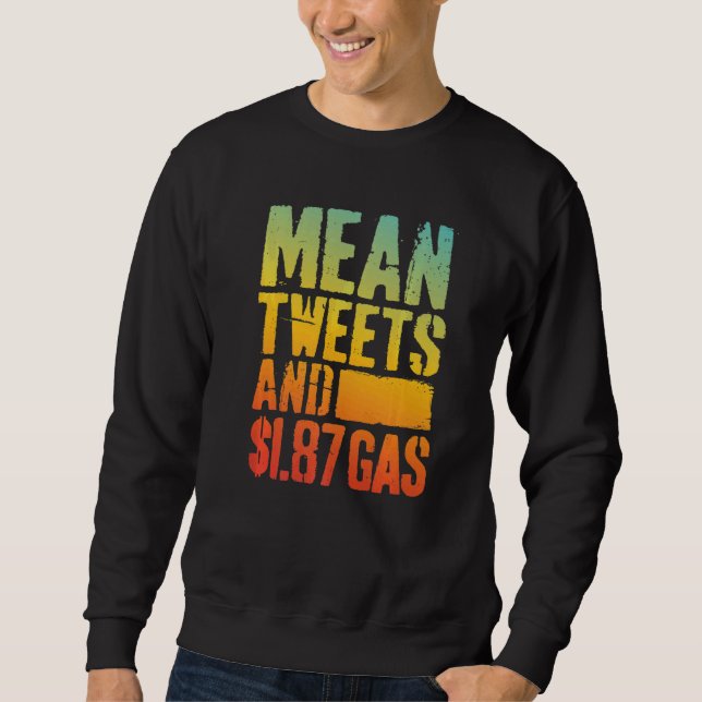 Medel Twitter Och 1 87 Gas Färgrik Stil Lång Ärmad Tröja (Framsida)