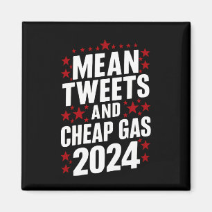 Medel Twitter och billig bensin Donald Trump 2024 Magnet