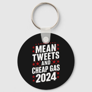Medel Twitter och billig bensin Donald Trump 2024 Nyckelring