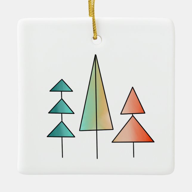 medelårhundradets moderna regnbåge träd  teori enk julgransprydnad keramik (Framsida)