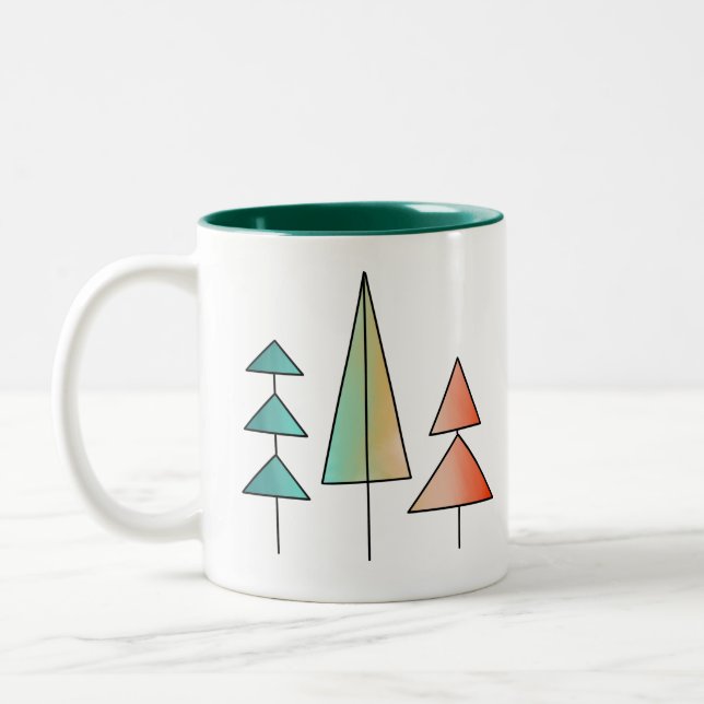 medelårhundradets moderna regnbåge träd  teori enk Två-Tonad mugg (Vänster)