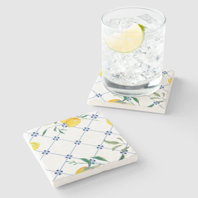 Medelhavet,Amalfi stil,enkla fyrkanter        Stenunderlägg (Sidan)