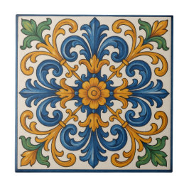 Medelhavet Blommigt Hand-Pavisserligen-Stil Kakelplatta