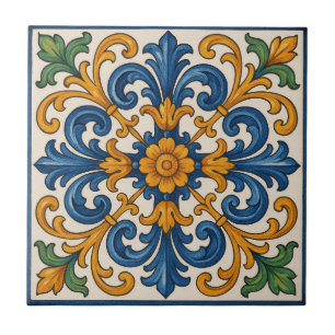 Medelhavet Blommigt Hand-Pavisserligen-Stil Kakelplatta