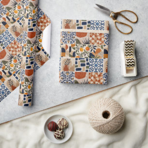 Medelhavet Boho Kakel Mönster Presentpapper