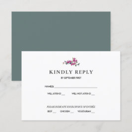 Medelhavet Bougainvillea Rosa Burgund RSVP Inbjuda Inbjudningar