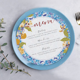 Medelhavet Citron Amalfi Kust Baby Shower Meny