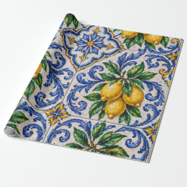 Medelhavet Citron Azulejo Kakel Presentpapper