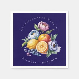 Medelhavet Citrus Bouquet Bröllop Pappersservett