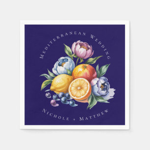 Medelhavet Citrus Bouquet Bröllop Pappersservett