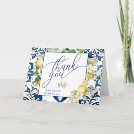 Medelhavet Citrus Citron Bröllopsfest Tack Kort