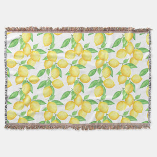 Medelhavet Citrus Citron mönster Filt