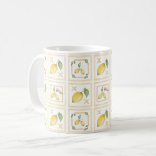 Medelhavet Citrus Citron mönster Kaffemugg