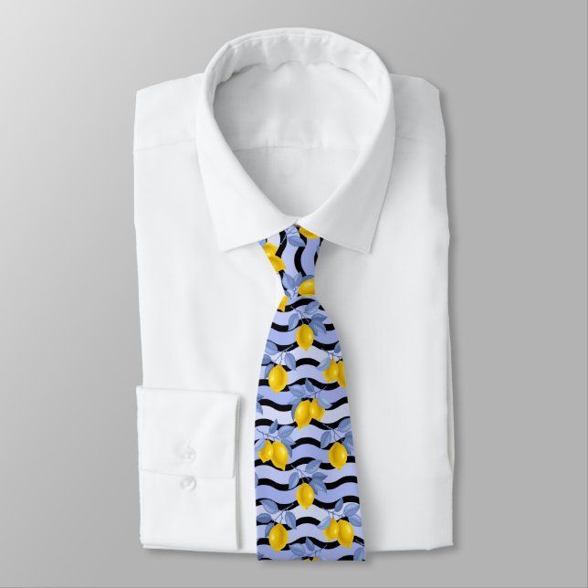 Medelhavet Citrus Citron mönster Slips (Bunden)