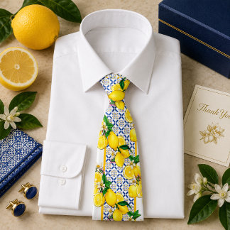 Medelhavet Citrus Citron mönster Slips
