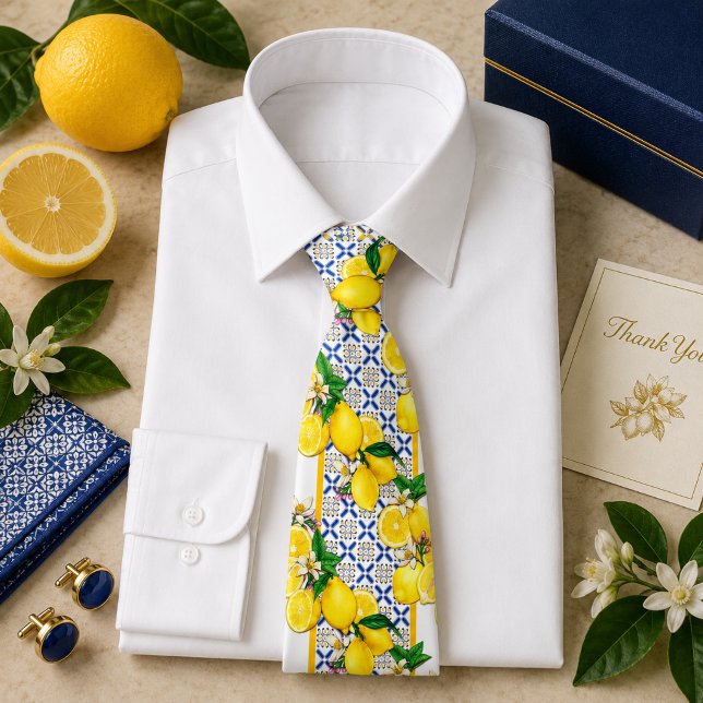 Medelhavet Citrus Citron mönster Slips (Skapare uppladdad)