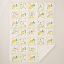 Medelhavet Citrus Citronmönster