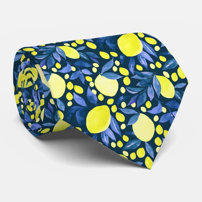 Medelhavet Citrus Citronmönster Slips (Rullad)