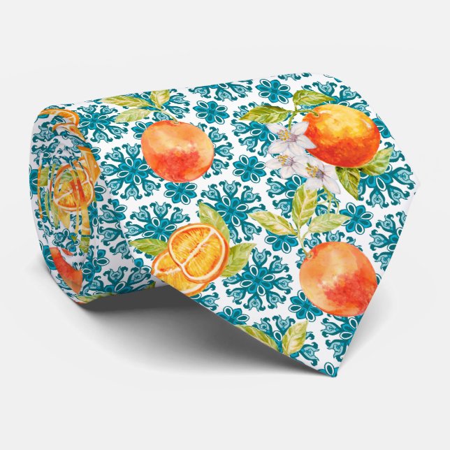 Medelhavet Citrus Citronmönster Slips (Rullad)