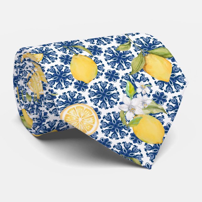 Medelhavet Citrus Citronmönster Slips (Rullad)