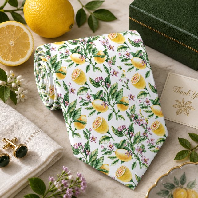 Medelhavet Citrus Citronmönster Slips (Skapare uppladdad)