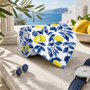 Medelhavet Citrus Citronmönster Slips