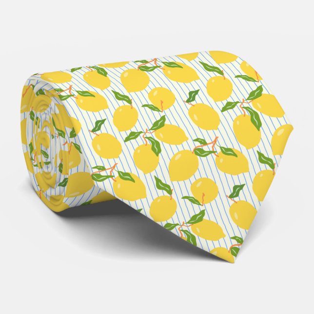 Medelhavet Citrus Citronmönster Slips (Rullad)
