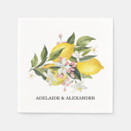 Medelhavet Citrus Gult Bröllop Pappersservett