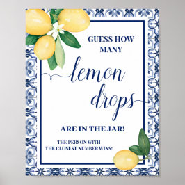 Medelhavet gissar hur många Lemon-droppar spel Poster