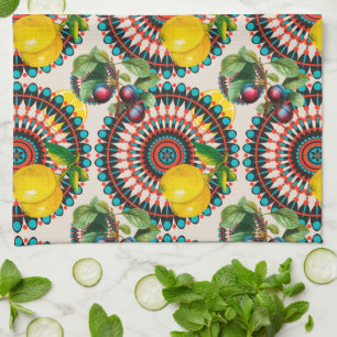 Medelhavet,italienska stil,citrusfrukter,citroner, kökshandduk